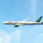 Technicians elevate Boeing 777 suites of Saudi Arabia